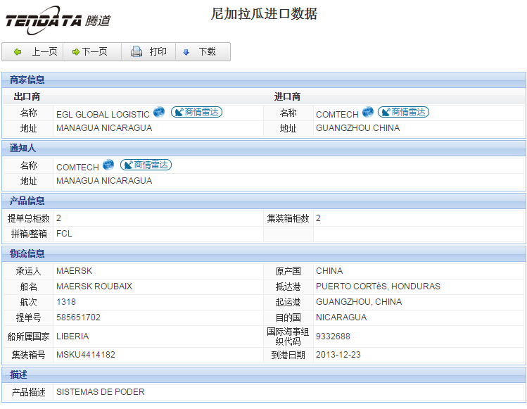 海关数据,进出口数据,进口数据,九州ku游官网,贸易,尼加拉瓜